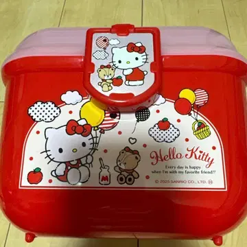 [미사용품] 산리오 헬로키티 키라쿠루 트렁크 멀티 케이스 수납BOX