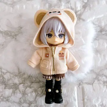 오비츠11 넨도로이드돌 의류 후드티 곰 후드 부착