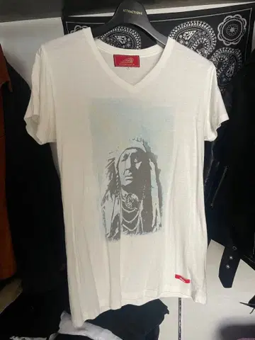 인디언 모터사이클 T셔츠 M사이즈 화이트
