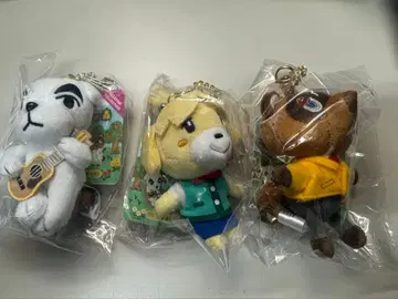 훼미리마트 동물의 숲 봉제 인형 마스코트 전 3종