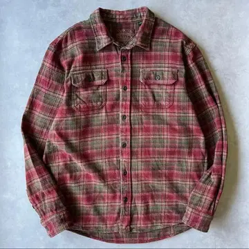 ORVIS 헤비 플란넬 셔츠 레드