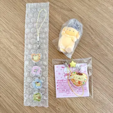 폼폼푸딩 딱지씰풍 액세서리 라이브 캐릭터 딸기 신문 부록