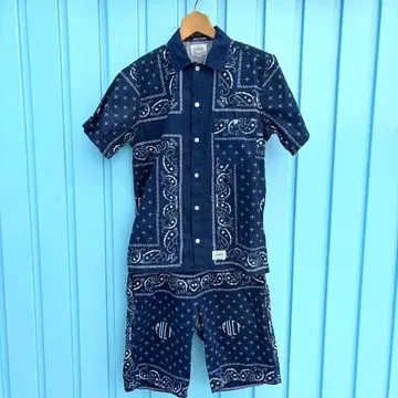 FUCT 팩트 반다나 패턴 셋업 페이즐리 펑크 록 서해안