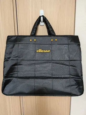 ellesse 엘레쎄 토트백 블랙 대용량 퀼팅 경량