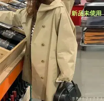 베이지 트렌치코트 비즈니스 코트 빅 여성용 미사용 새상품