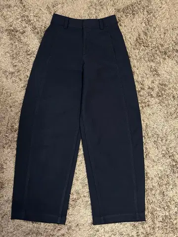 저지 배럴 레그 팬츠 XS 블랙