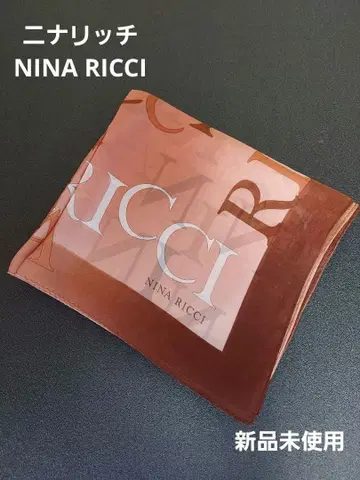 NINA RICCI 실크 스카프 오렌지 계열 직사각형 미사용 새상품