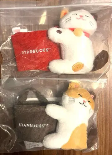 스타벅스 대만 STARBUCKS 삼색 고양이 마네키네코 드링크 홀더 2점