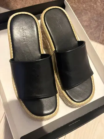 ACYM 볼륨 힐 쥬트 샌들