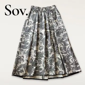 새상품급 최근 모델 Sov. 더블 스탠다드 클로징 플레어 스커트