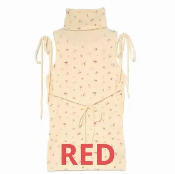 andmary Rosie flower knit tops red