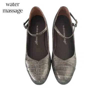 water massage 히미코 크로코 스트랩 펌프스