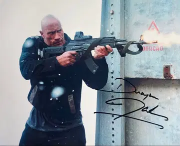 드웨인 존슨 친필 사인 사진 와일드 스피드 ug9