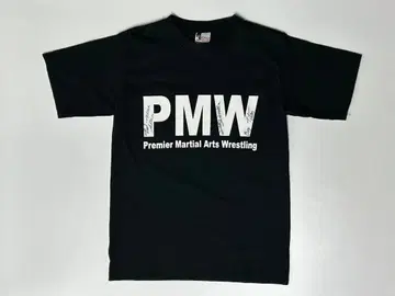 King Fashion PMW 격투기 사인 포함 티셔츠 블랙 M