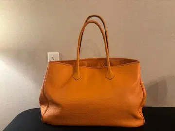 시세이 cisei 가죽 토트백 오렌지