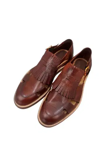 Paul Smith 프린지 가죽 구르카 샌들 브라운 size8