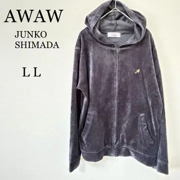 [ 아와아와 바이 준코 시마다 ] 후드티 L L 후드 부착 집업