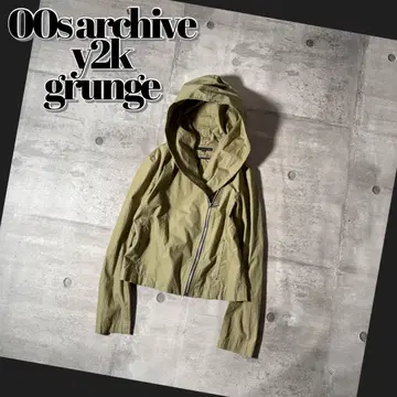 y2k 짧은 기장 블루종 볼륨 후드 00s 아카이브 그런지 goa 계열