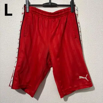 PUMA 푸마 저지 하프 팬츠 레드 화이트 빨간색 화이트