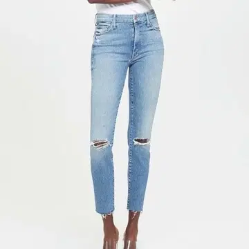 MOTHER HIGH WAISTED LOOKER ANKLE FRAY 27