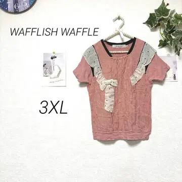 11604 WAFFLISH WAFFLE 반팔 프릴 티셔츠 3XL