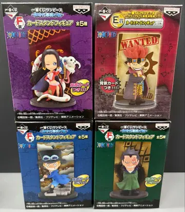 원피스 제일복권 카드 스탠드 피규어 4체 세트