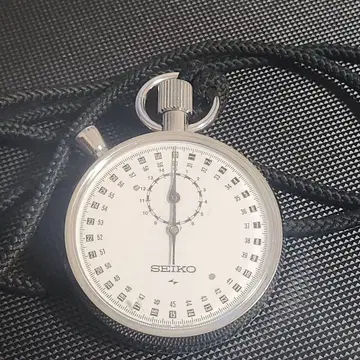 SEIKO 세이코 스톱워치 수동 와인딩 실버