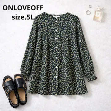 새상품급 빅 사이즈 ONLOVEOFF 플라워 튜닉