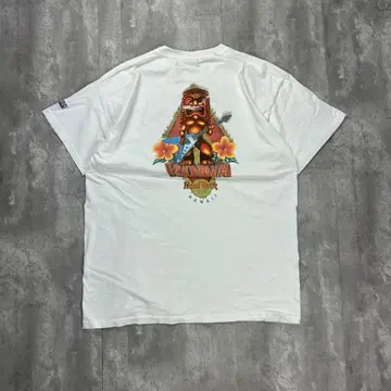 하드 록 카페 멕시코제 프린트 로고 T셔츠 화이트 L 6559