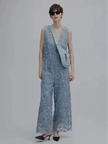 아메리빈티지 레이스 살로펫 올인원 블루 M 사이즈