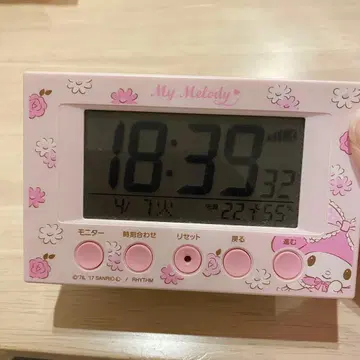 마이멜로디 디지털 시계 온도, 습도, 날짜, 배터리 포함