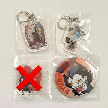 데스노트 제비뽑기당 L 야가미 라이토 류크 아크릴 키링 캔뱃지
