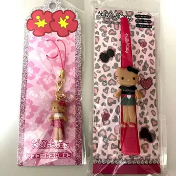 헬로키티 스타일업 마스코트 스트랩 부리 클립 갸루 키티 세트