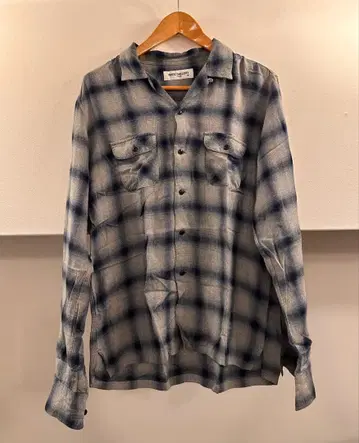 루드 갤러리 레이온 옴브레 체크 셔츠