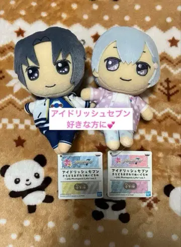 아이돌리쉬 세븐 이즈미 이오리&오오사카 소고 앉아 봉제 인형 키링 2세트