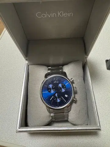Calvin Klein 손목시계 크로노그래프 배터리 방전 박스 포함