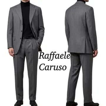 Q156 M 라파엘 카루소 스트라이프 이탈리아제 모직 수트 남성용