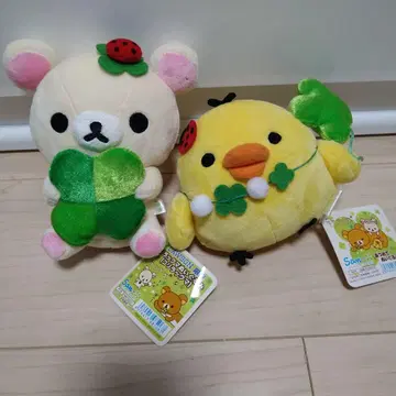 리락쿠마 코리락쿠마 키이로이토리 클로버 봉제 인형