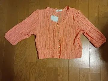 [ 새상품 미사용 택 포함 ] dazzlin 오렌지 리브 가디건