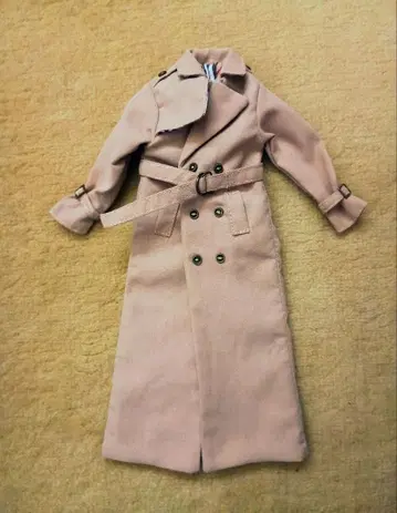 바비 포피 파커 1/6 인형 의류 체크 무늬 트렌치코트 베이지