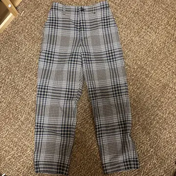 매킨토시 체크 무늬 캐주얼 팬츠