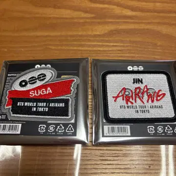 BTS ARIRANG 와펜 스티커 SUGA & JIN 세트
