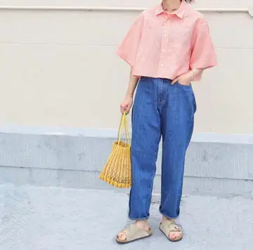 HAVERSACK 코튼 린넨 깅엄 체크 숏 슬리브 셔츠