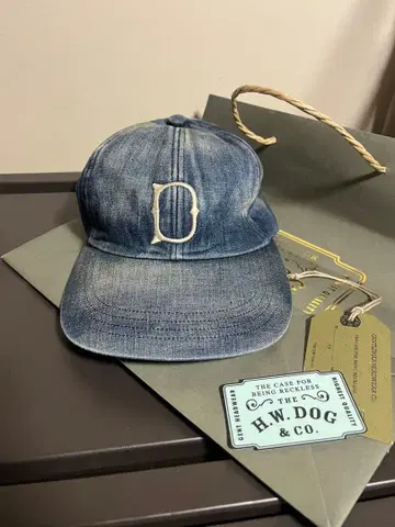 h.w.dog 한정판 데님 가공 캡