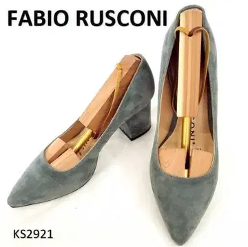 파비오 루스코니 스틸레토 청키힐 스웨이드 이탈리아제