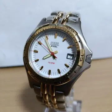 GUESS waterpro 남성용 쿼츠 10ATM 배터리 포함 작동품