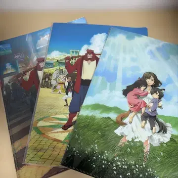 [미사용 새상품] 클리어 파일 3세트 괴물의 아이, 늑대 아이 - 스노우