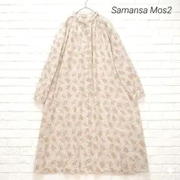 Samansa Mos2 사만사 모스모스 수채화 꽃 개더 원피스 F