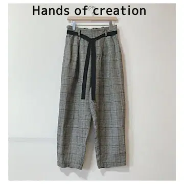 핸즈 오브 크리에이션 글렌체크가 멋진 릴렉스 와이드 팬츠