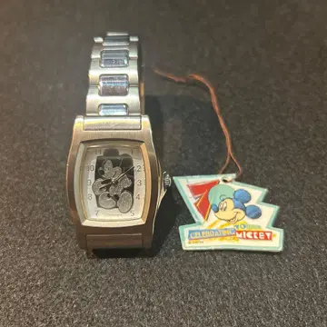90s 택 포함 작동품 DISNEY 디즈니 미키마우스 70주년 손목시계